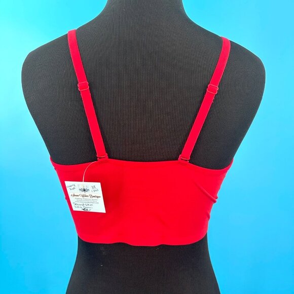 NWT RUBY RIBBON CHERRY RED SECOND SKIN LACE DEMIETTE - 38 - Picture 6 of 8